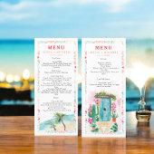 Menu Mexique tropical de l'eau destination mariage
