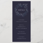 Menu Midnight Blue and Wreath / Boda Azul y Corona (Dos)