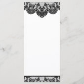 Menu mince dîners en dentelle blanche et noire (Dos)