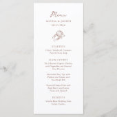 Menu Mini-fer à cheval | Mariage Brown et blanc (Devant)