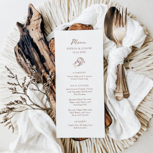Menu Mini-fer à cheval   Mariage Brown et blanc