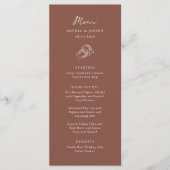 Menu Mini-fer à cheval | Mariage Brown rustique (Devant)