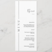 Menu Minimal and Chic Calligraphy Dinner Wedding (Devant)