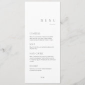 Menu Minimal Calligraphy Black & White | Dinner Wedding (Devant)