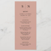 Menu Minimal et chic | Mariage en terre cuite (Devant)