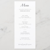 Menu Minimal Modern Luxury | Elegant Black & White (Devant)