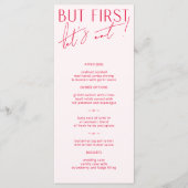 Menu minimal moderne Blush PInk & Magenta Mariage (Devant)