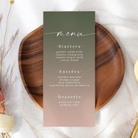 Minimal Ombre Hunter Mariage vert et rose