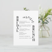 Menu Minimale tekstbridale Brunch (Staand voorkant)