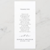 Menu Minimalist Calligraphy Crest Double-Sided Wedding (Dos)