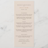 Menu Minimalist Desert Sand Copper Script  Wedding  (Dos)