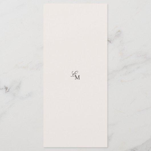 Menu Minimalist Ivory Editorial Wedding (Dos)