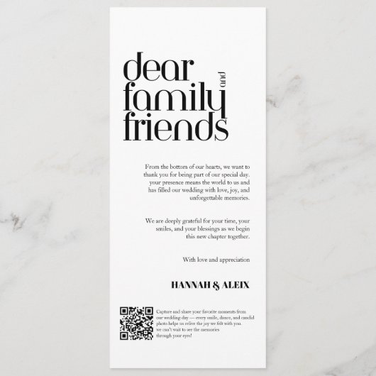 Menu Minimalist Modern Handwriting Wedding Dinner (Dos)