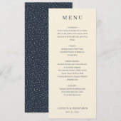 Menu Minimaliste Beige Élégant (Devant / Derrière)