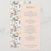 Menu minimaliste beige élégant (Devant / Derrière)
