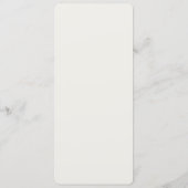 Menu minimaliste beige élégant (Dos)