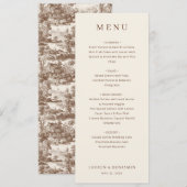 Menu minimaliste beige élégant (Devant / Derrière)
