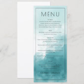 Menu minimaliste bleu élégant (Devant / Derrière)