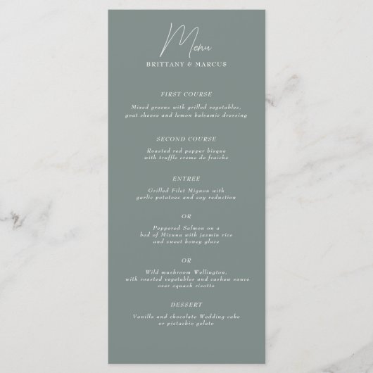 Menu Minimaliste discrète (Devant)