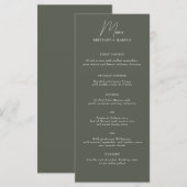 Menu Minimaliste discrète (Devant / Derrière)