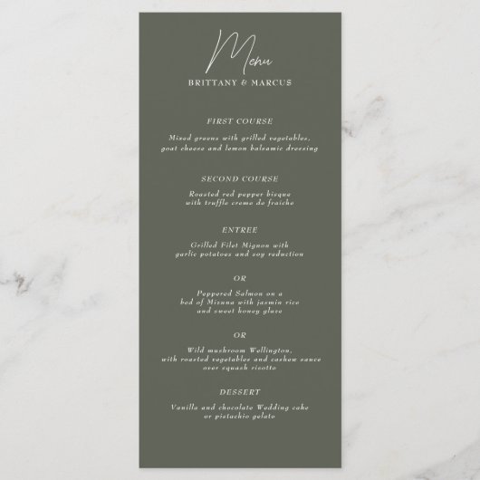 Menu Minimaliste discrète (Devant)