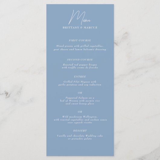 Menu Minimaliste discrète (Devant)