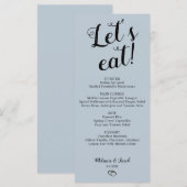 Menu Minimaliste Dusty Blue Mangeons (Devant / Derrière)