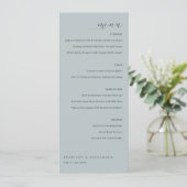 Menu minimaliste élégant à la menthe (Debout devant)