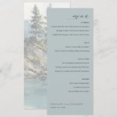 Menu minimaliste élégant à la menthe (Devant / Derrière)
