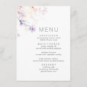 Menu minimaliste épuré violet et blanc (Devant)