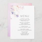 Menu minimaliste épuré violet et blanc (Devant / Derrière)