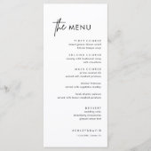 Menu minimaliste et simple Mariage (Devant)