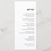 Menu minimaliste et simple Mariage invité (Devant)