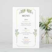 Menu minimaliste Gold Frame Blanc (Debout devant)