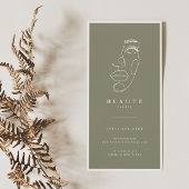 Menu minimaliste Ivoire/Olive Lash & Flèche