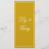 Menu minimaliste jaune moutarde (Dos)