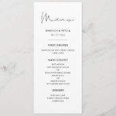 Menu Minimaliste manuscrit (Devant)