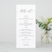Menu Minimaliste Mariage Dîner | Mangeons (Debout devant)
