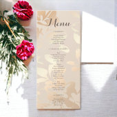 Menu minimaliste Mariage or moderne