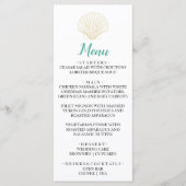 Menu minimaliste Mariage Seashell Diner (Devant)