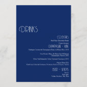 Menu minimaliste Marseille Blue Mariage Boissons B (Devant)