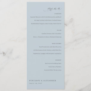 Menu minimaliste Menthe élégante
