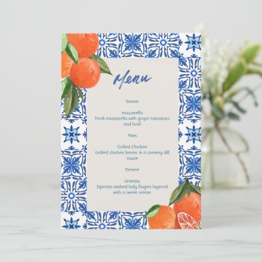 Menu minimaliste moderne (Debout devant)