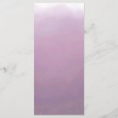 Menu Minimaliste moderne Lavender Ombré Mariage (Dos)