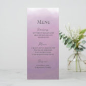 Menu Minimaliste moderne Lavender Ombré Mariage (Debout devant)