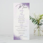 Menu Minimaliste Moderne Lilas Violet Tendance (Debout devant)