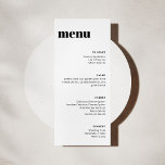 Menu minimaliste moderne noir blanc grand Modèle<br><div class="desc">Menu minimaliste moderne noir et blanc grand Modèle</div>