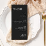Menu minimaliste moderne noir blanc grand Modèle<br><div class="desc">Menu minimaliste moderne noir blanc grand Modèle</div>