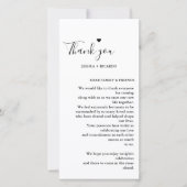 Menu Minimaliste Moderne + Note Merci (Devant)