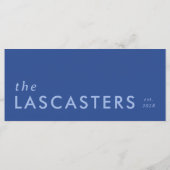 Menu minimaliste moderne Sleek Simple Mariage (Dos)